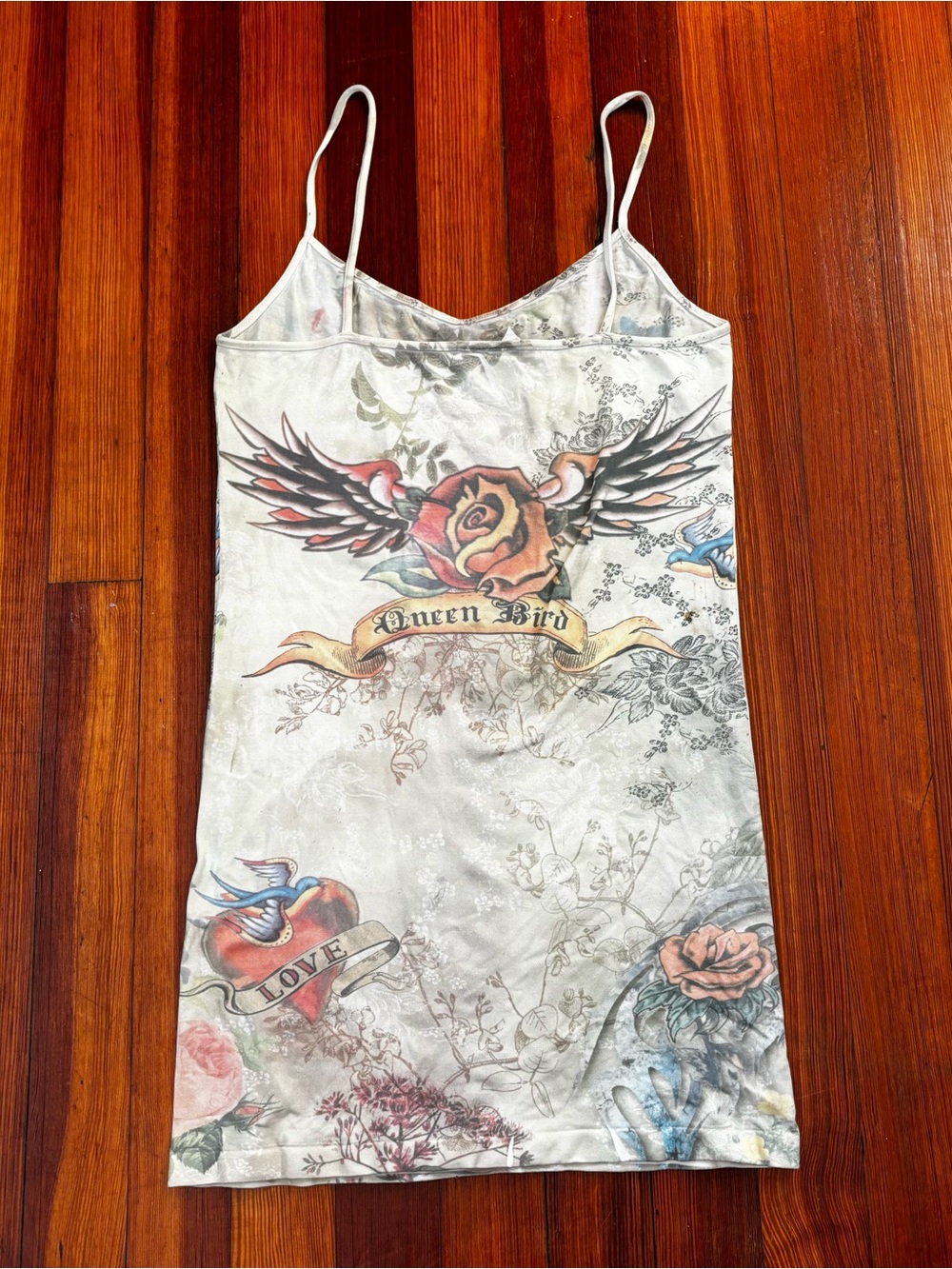 Vintage Y2K See You Monday Queen Bird Tattoo Graphic Top